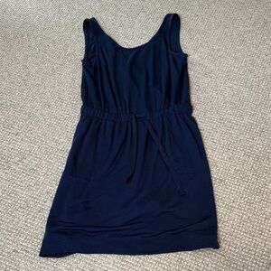 Lou & Grey Dark Blue Mini Drawstring Dress
